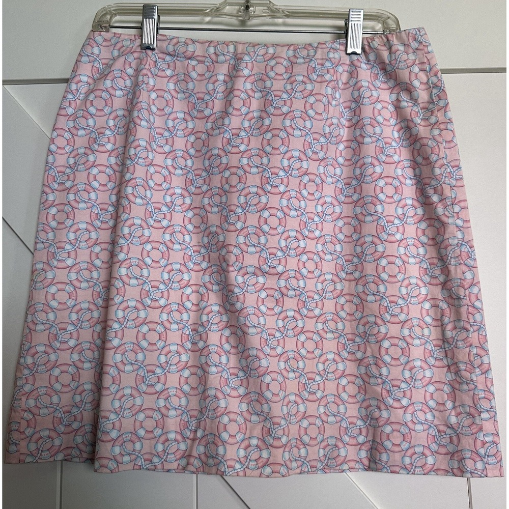 Vineyard Vines Skirt Nautical Life Preserver Rings Pink sz‎ 6